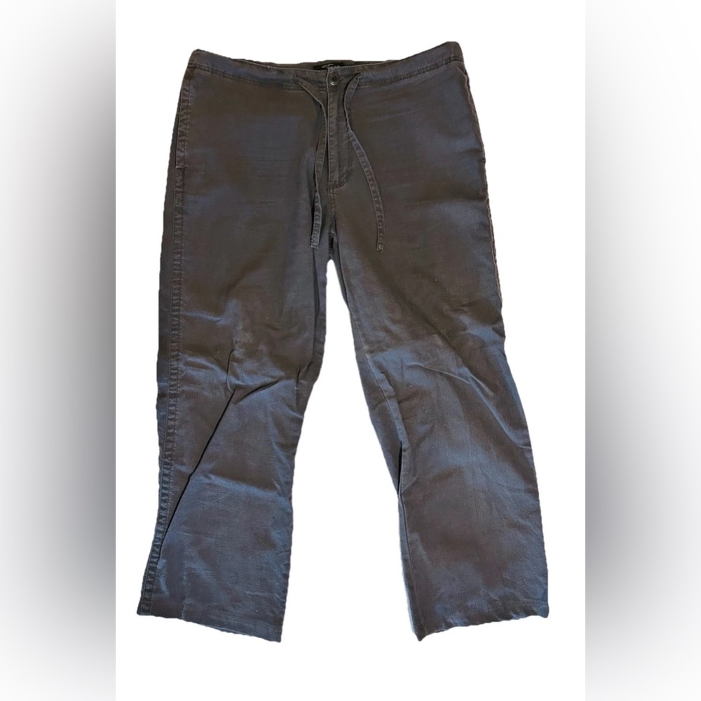 Two a.m. Coast Blend Cotton Linen Pants Gray Men's L Drawstring Lounge Beach
